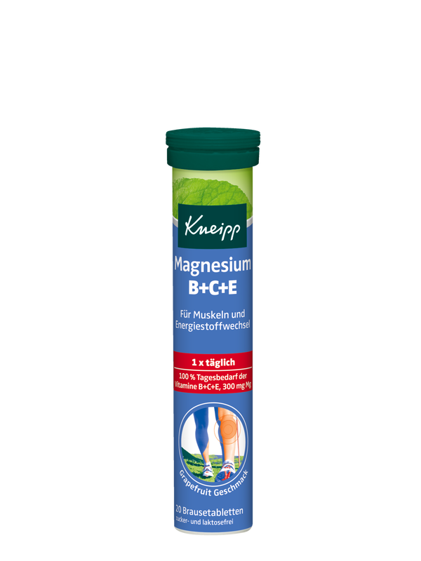 Magnesium + Vitamine B + C + E Brausetabletten