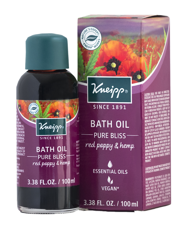 Pure Bliss Red Poppy & Hemp Bath Oil