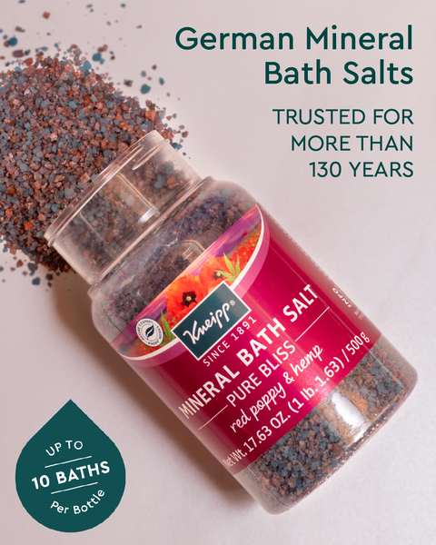 Pure Bliss Red Poppy & Hemp Mineral Bath Salt 