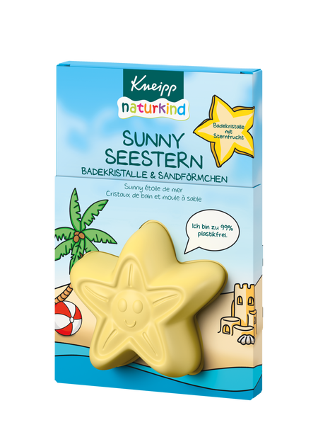 Naturkind Sunny étoile de mer Cristaux de bain et moule à sable