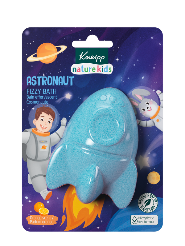 nature kids Kneipp nature kids Musująca figurka do kąpieli Astronauta, Pomarańcza 