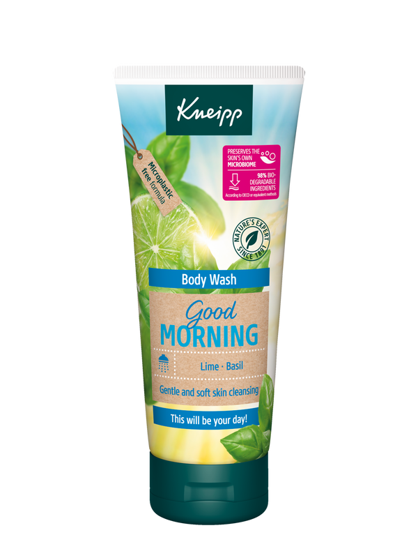 Pielęgnujący żel pod prysznic Good Morning Limonka i Bazylia 