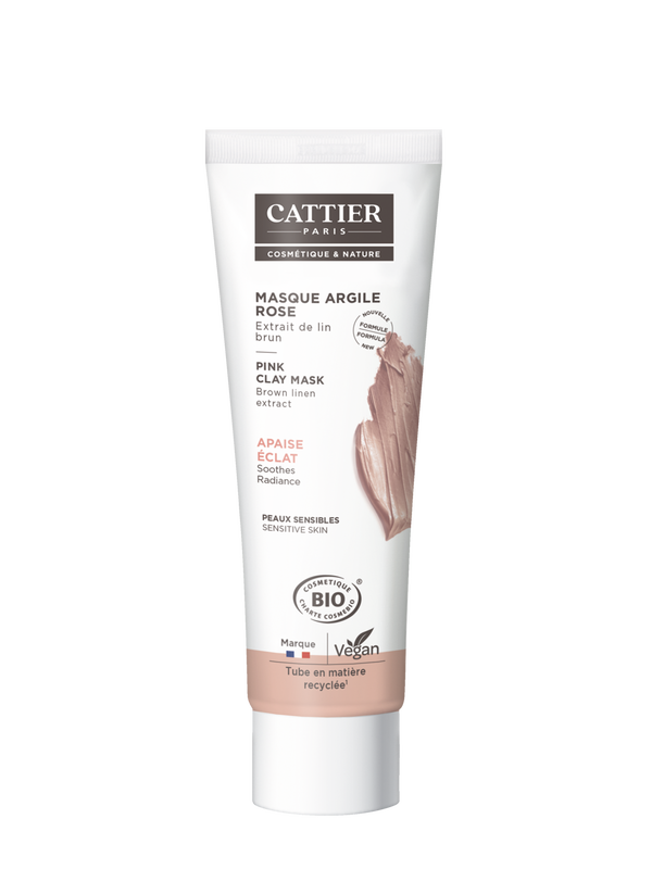 Cattier Rosa Heilerde Maske für empfindliche Haut