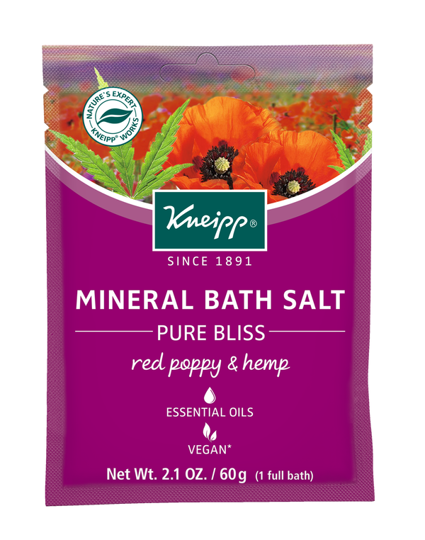 Pure Bliss Red Poppy & Hemp Mineral Bath Salt Mini