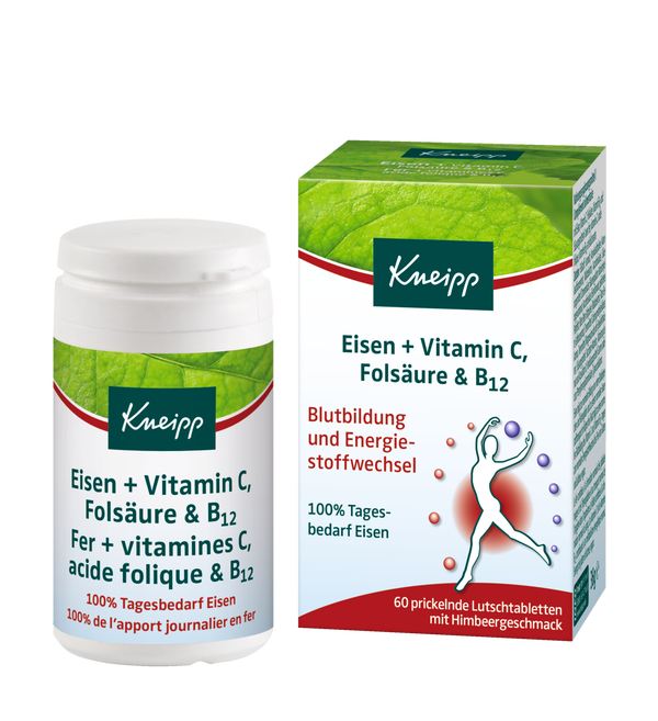Fer + Vitamines C, Acide Folique & B12