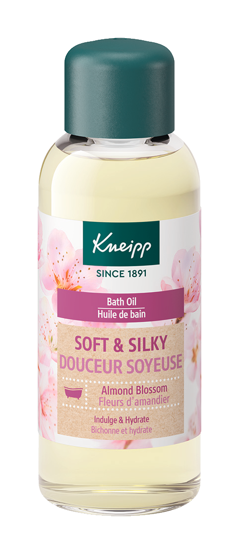 Soft & Silky Almond Blossom Bath Oil  - Back view