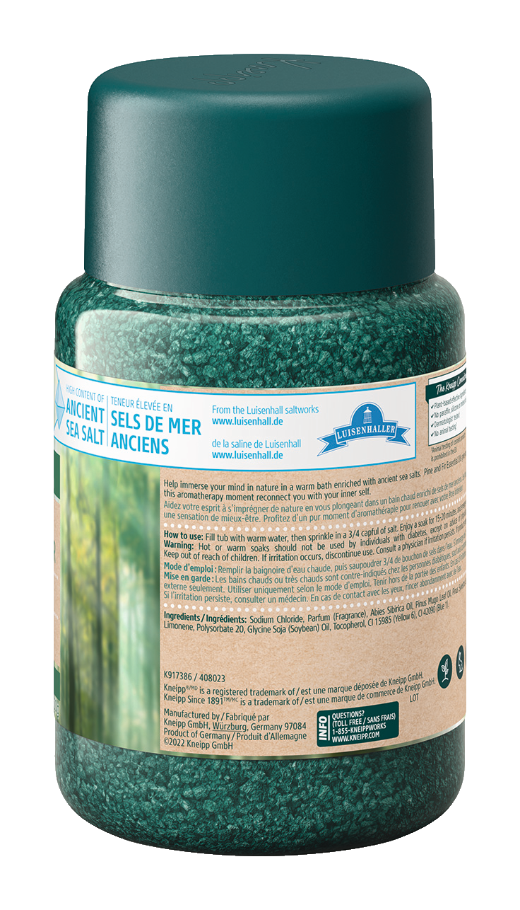 Forest Ritual Pine & Fir Mineral Bath Salt  - Back view