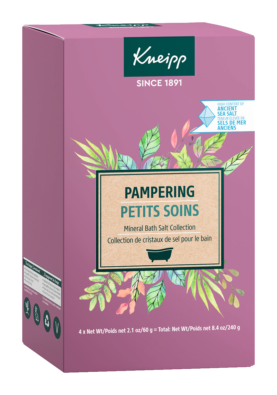 Pampering Mineral Bath Salt Set - Front view