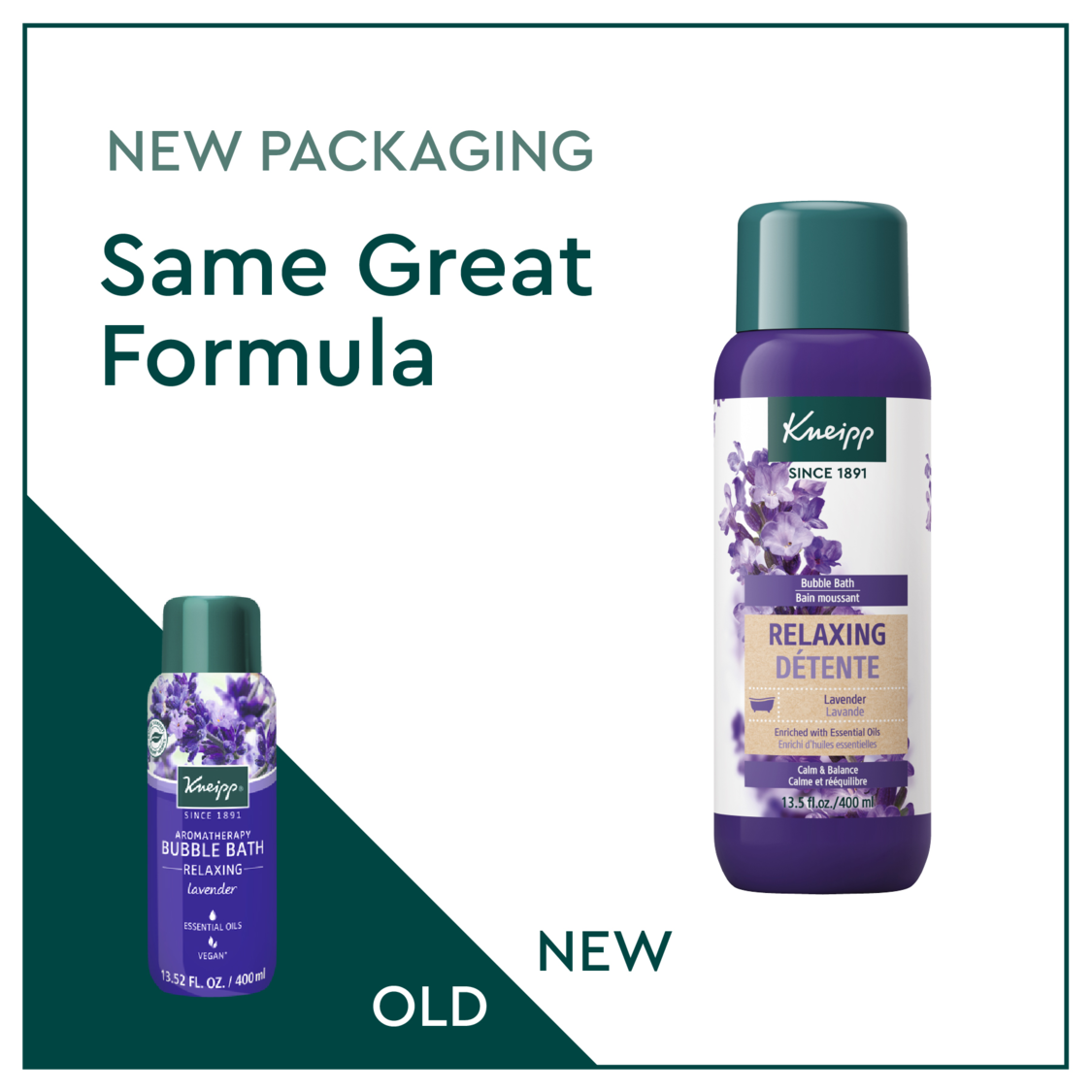 Relaxing Lavender Aromatherapy Bubble Bath - Back view