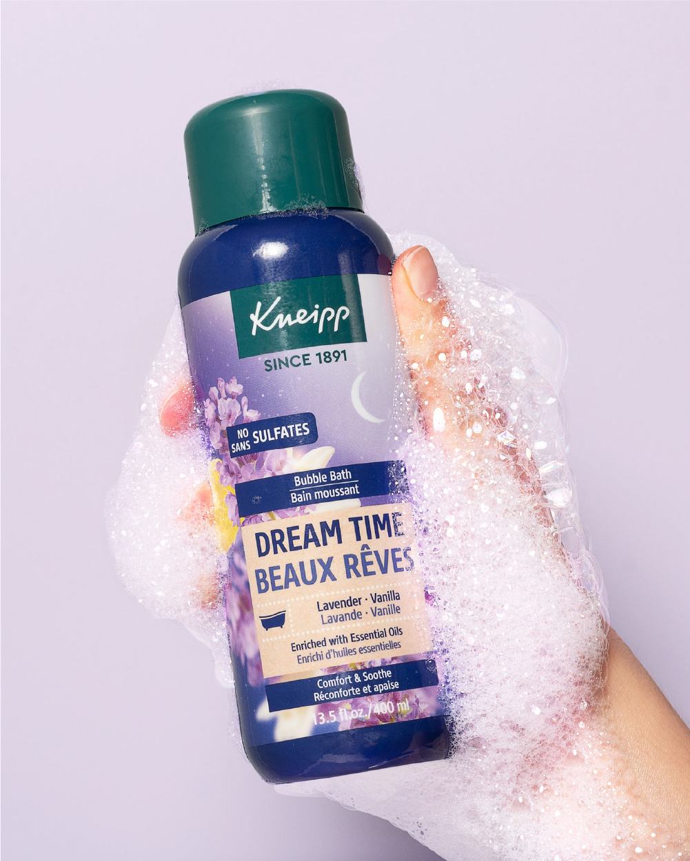 Dream Time Lavender & Vanilla Aromatherapy Bubble Bath - Left view
