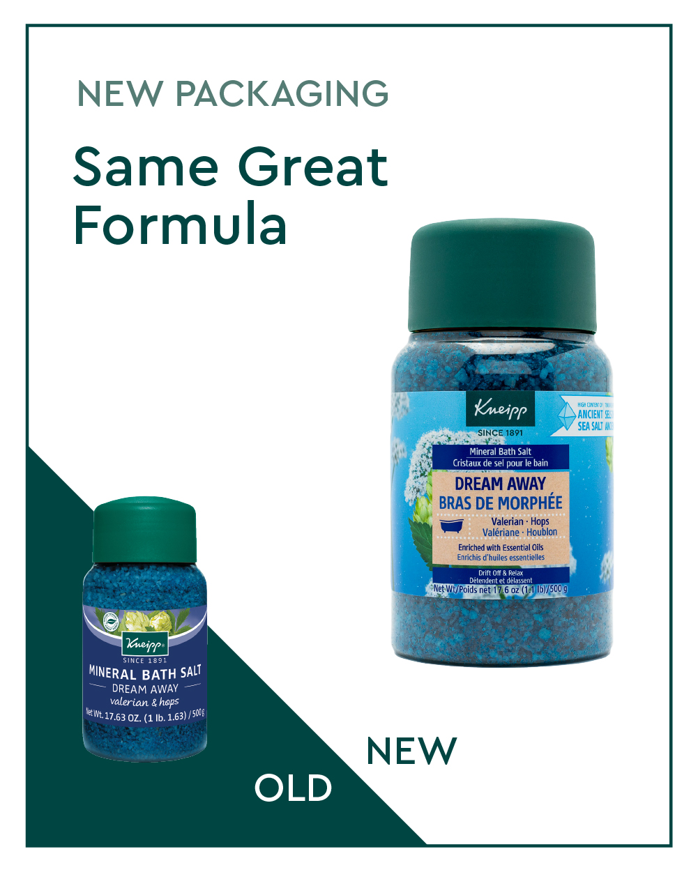 Dream Away Valerian & Hops Mineral Bath Salt - Left view