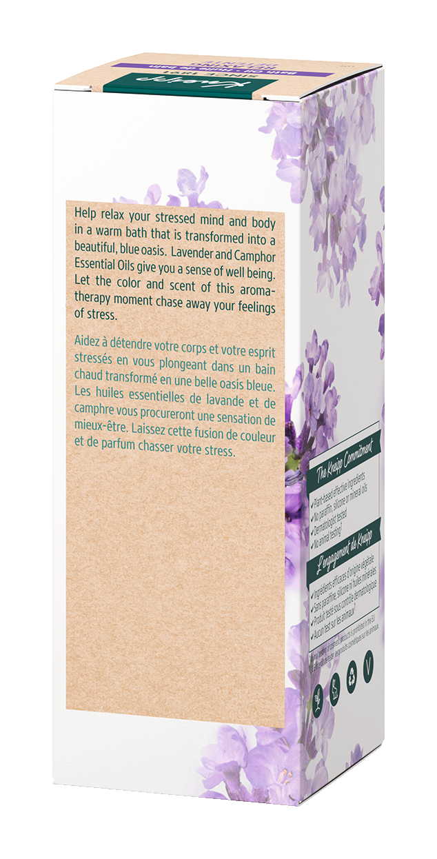 Relaxing Lavender Bath Oil - Back view