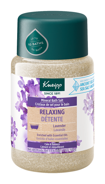 Relaxing Lavender Mineral Bath Salt - Front view