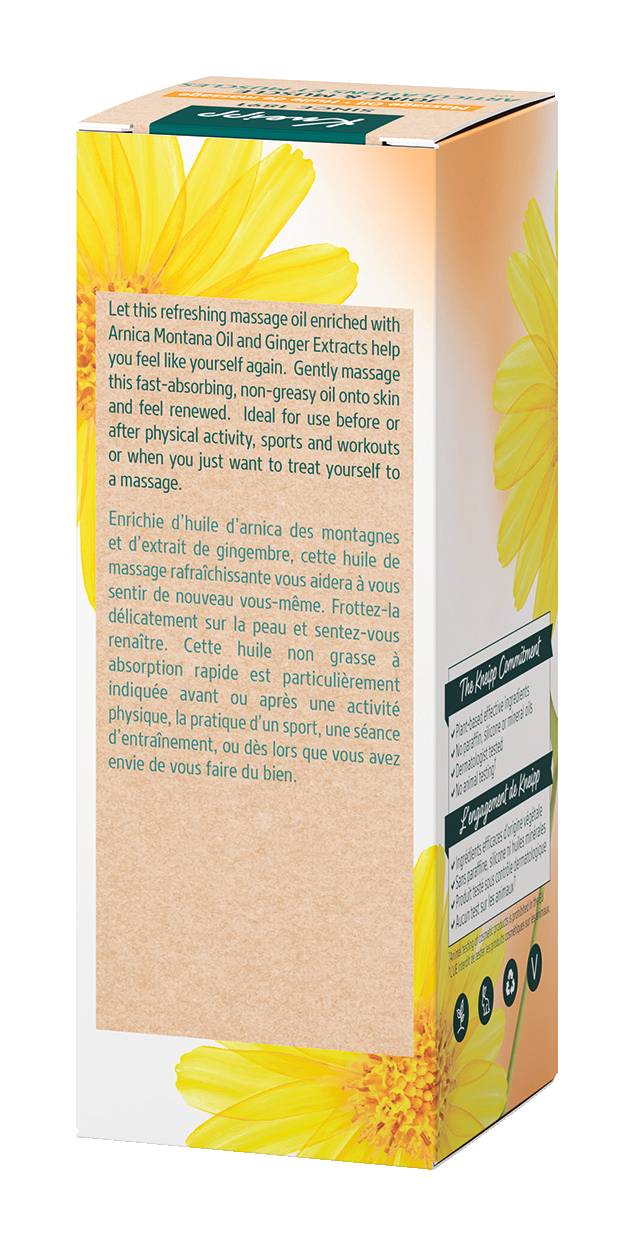 Joint & Muscle Arnica Massage Oil - Back view