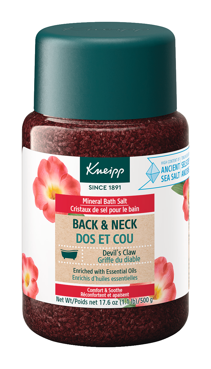 Back & Neck Devil's Claw Mineral Bath Salt  - Front view