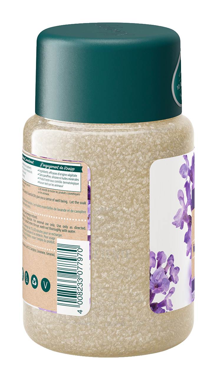 Relaxing Lavender Mineral Bath Salt - Left view