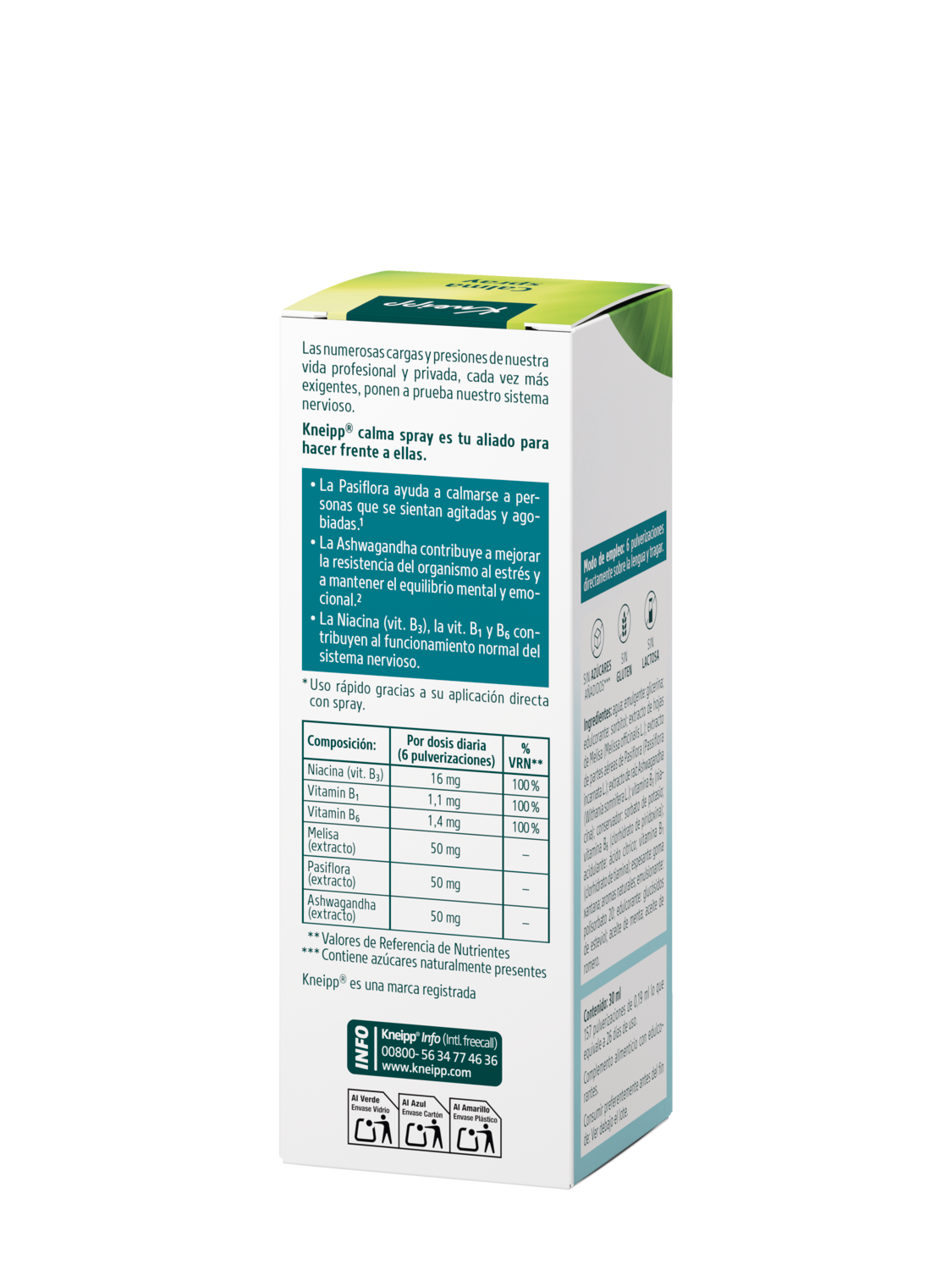 Kneipp&reg; Calma Spray 30ml - Vista trasera