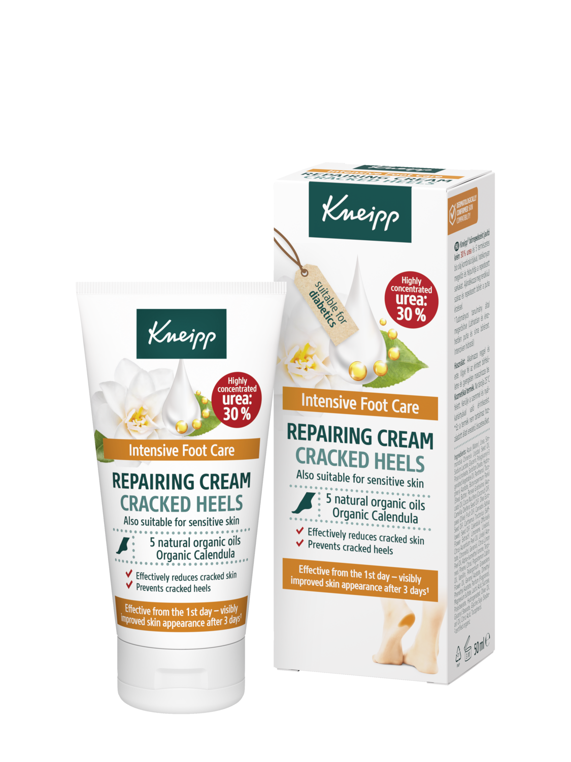 Crema talones agrietados - Vista frontal