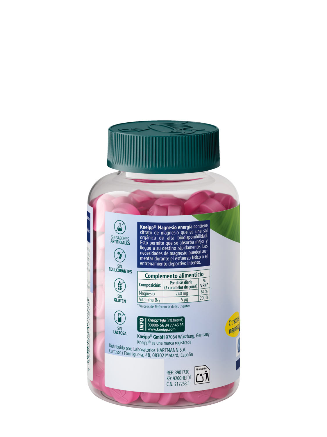 Magnesio Gummies - Vista trasera