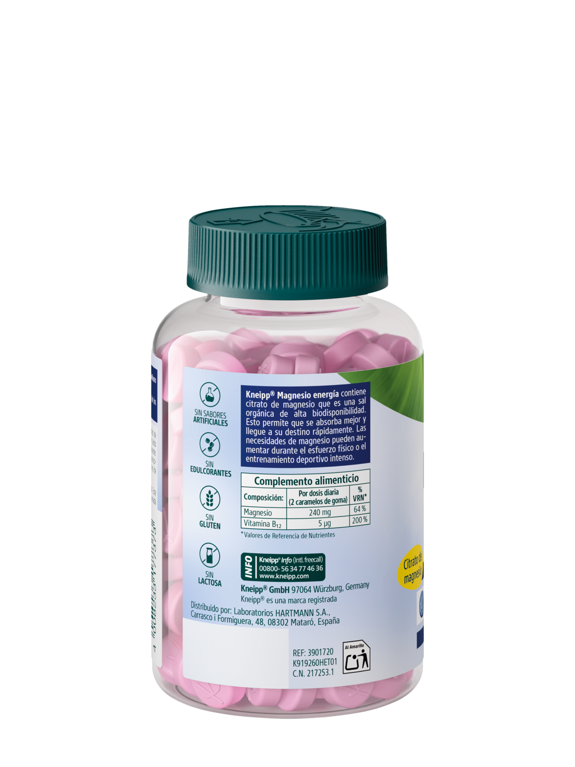 Magnesio Gummies - Vista trasera