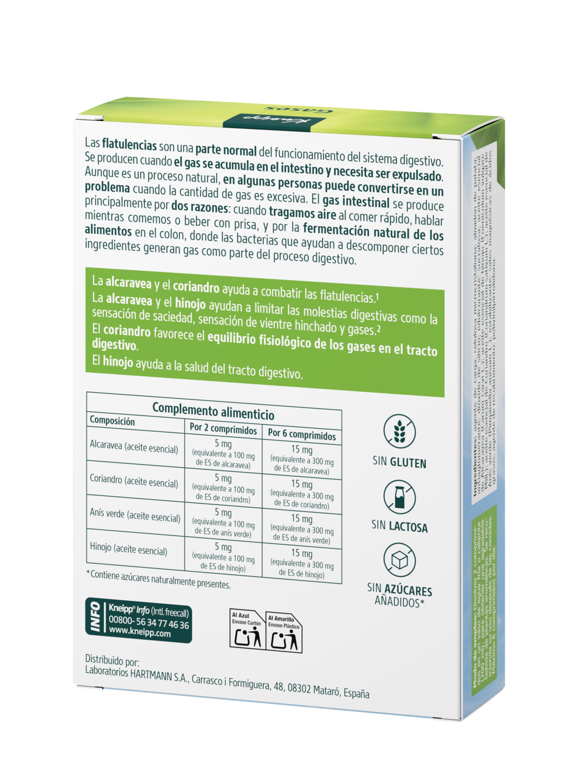 Kneipp Gases - Vista trasera