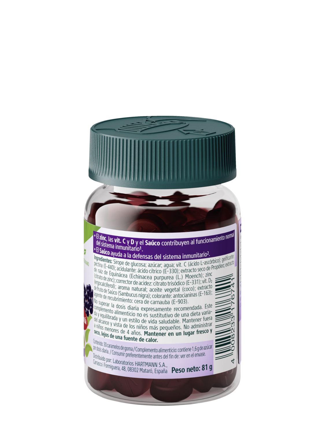 Gummies ni&ntilde;os inmunidad - Vista derecha