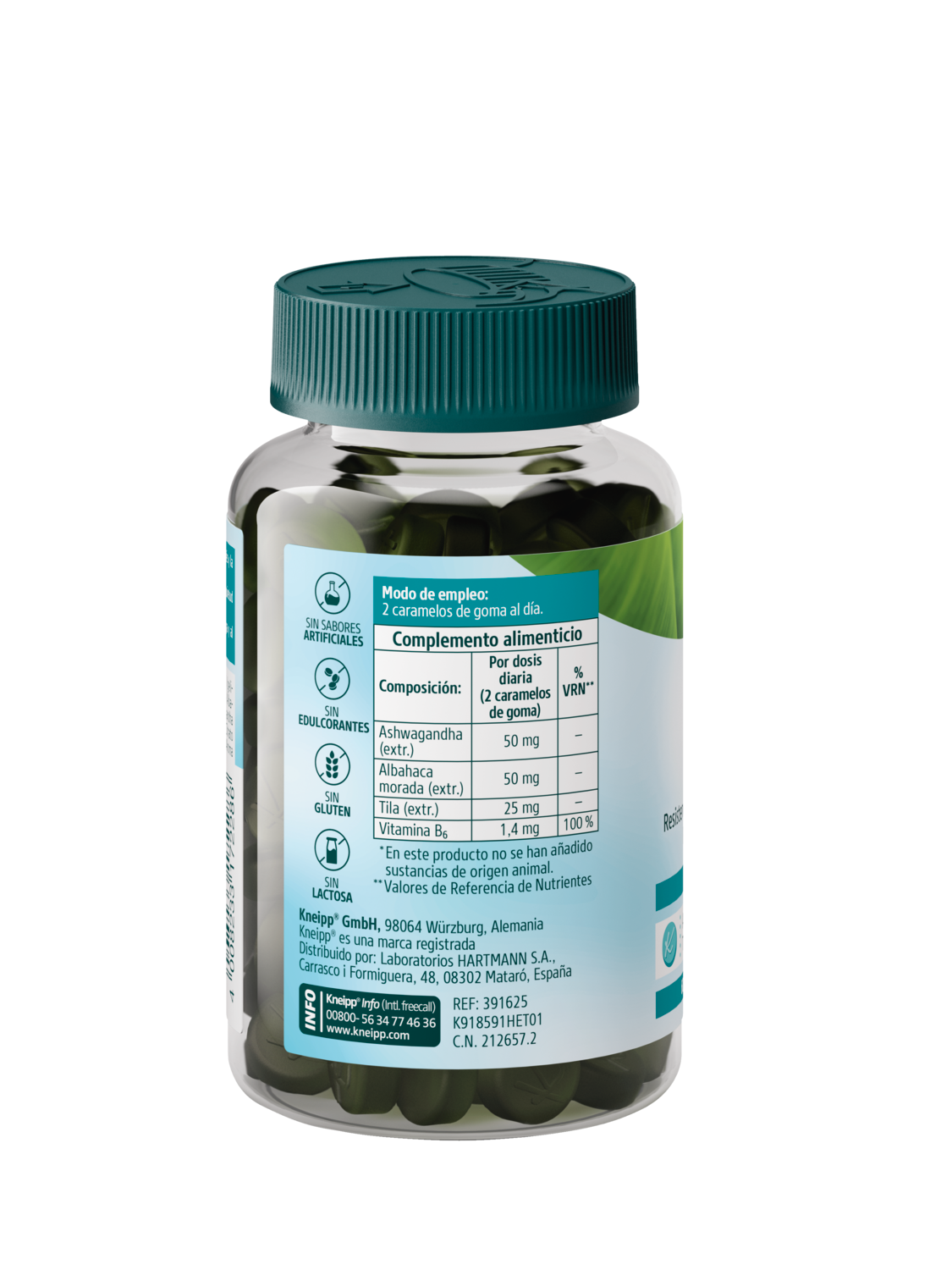 Estr&eacute;s Gummies - Vista trasera