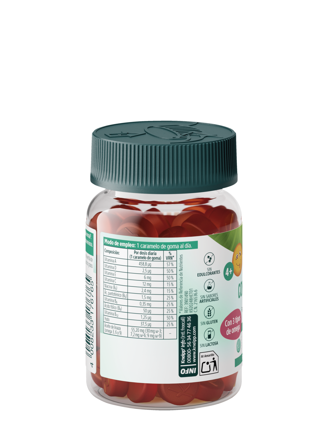 Gummies Ni&ntilde;os Concentraci&oacute;n  - Vista trasera