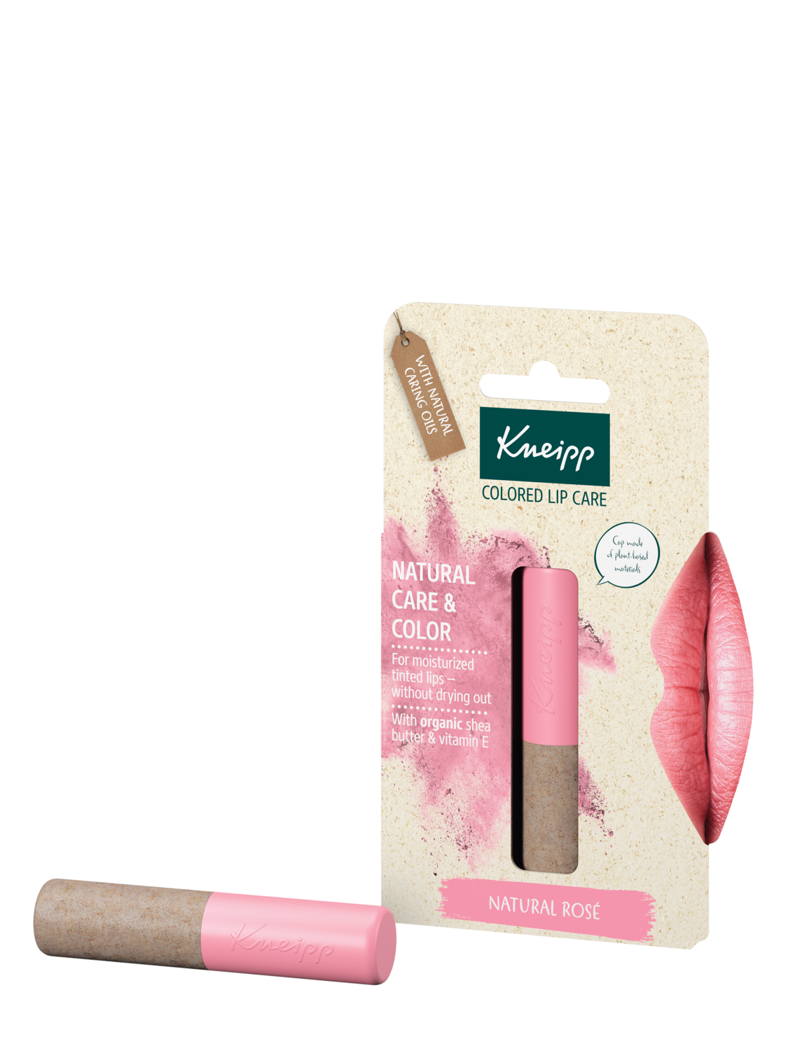 B&aacute;lsamo labial con color rosa - Vista frontal