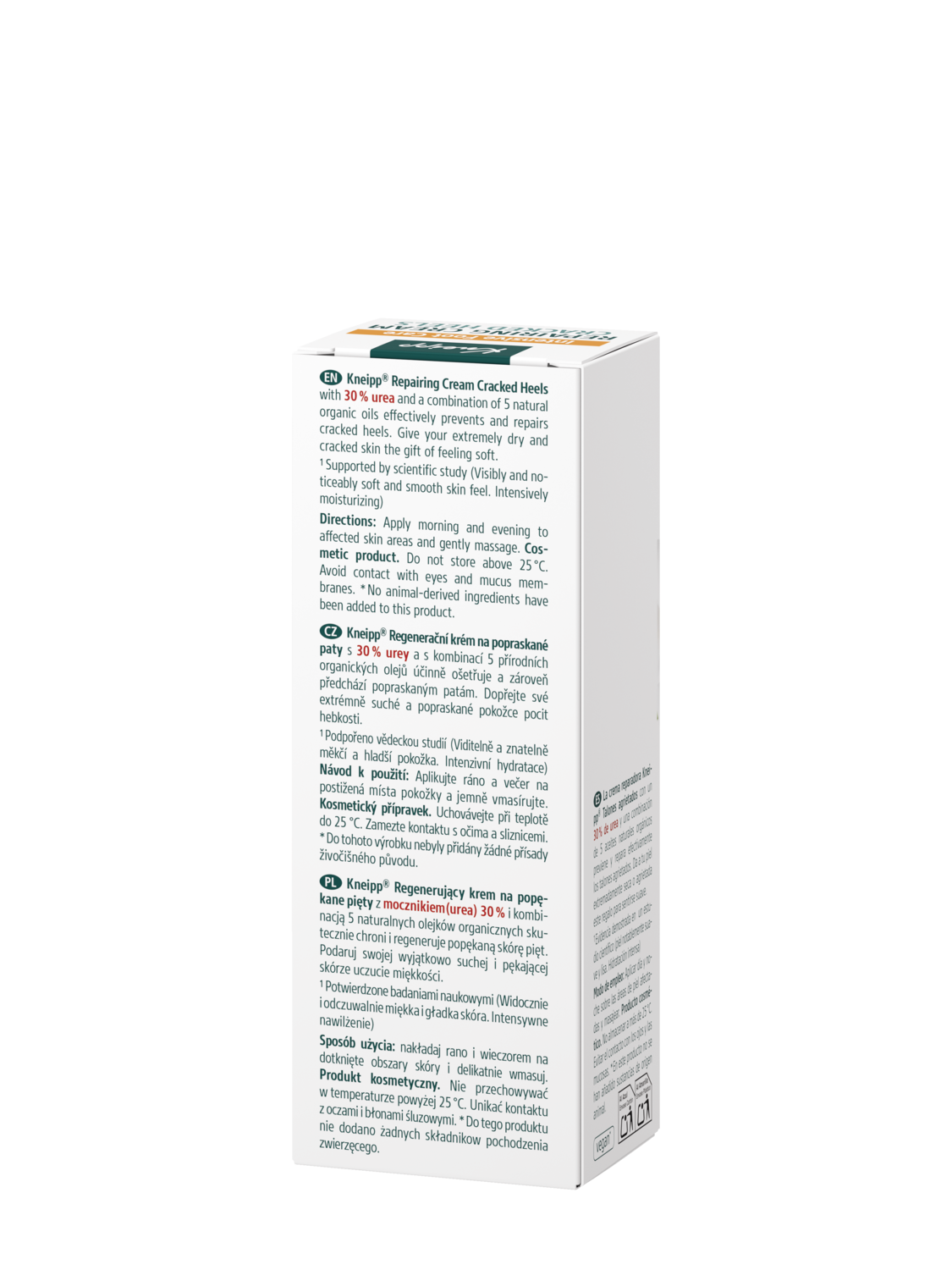 Crema talones agrietados - Vista trasera