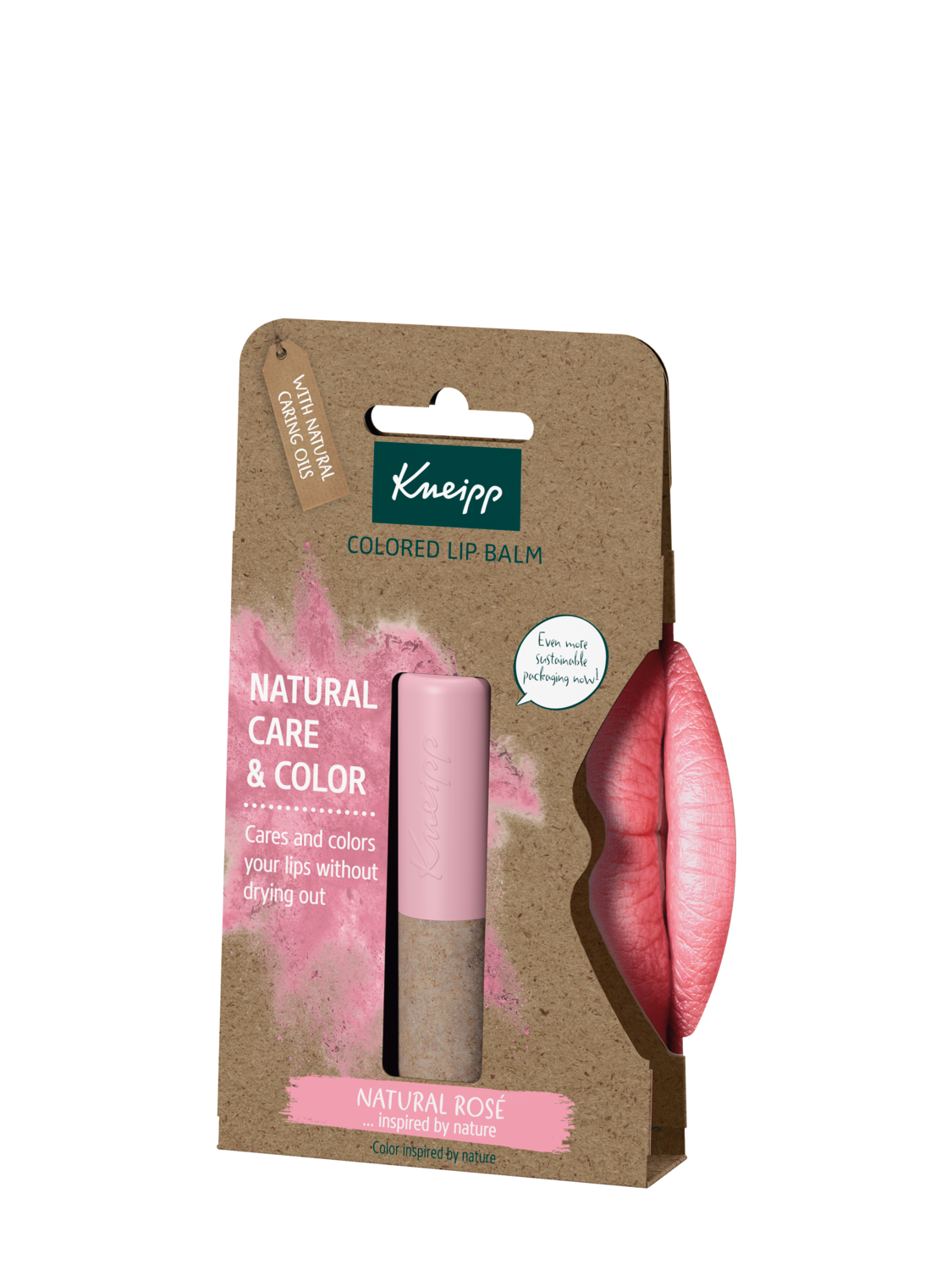 B&aacute;lsamo labial con color rosa - Vista derecha