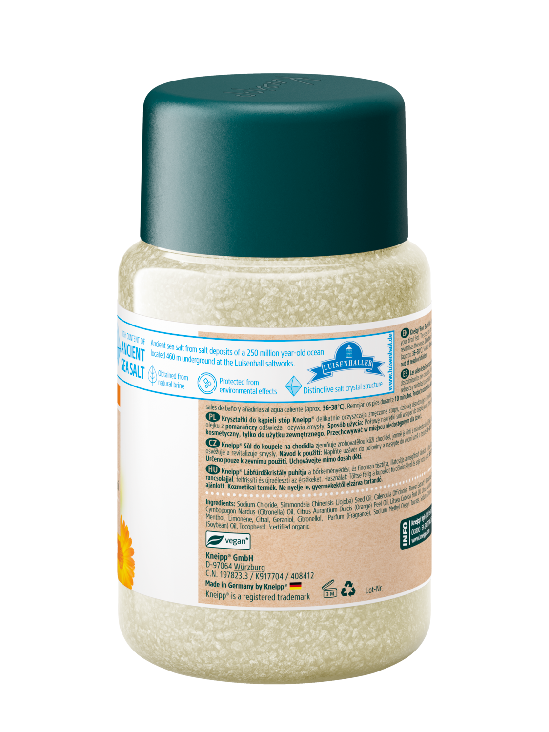 Sales de ba&ntilde;o para pies - Vista derecha