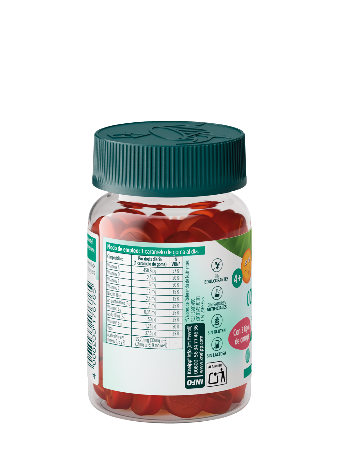 Gummies Ni&ntilde;os Concentraci&oacute;n  - Vista trasera