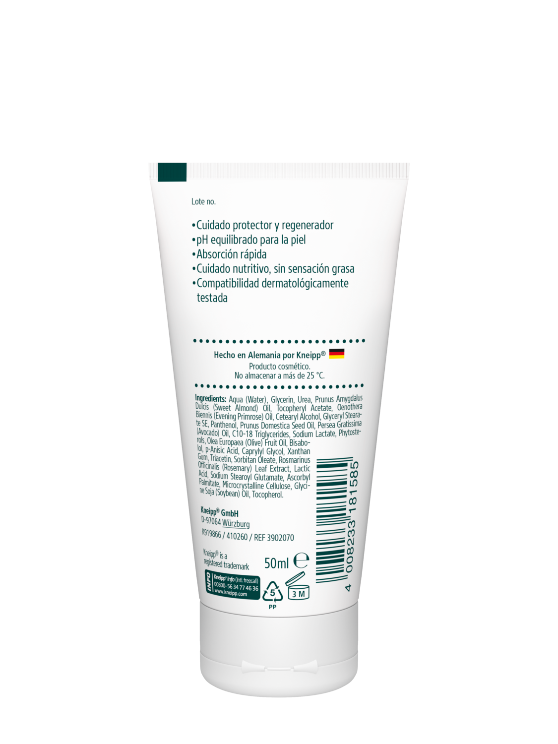 Kneipp Crema manos Protecci&oacute;n Derma - Vista trasera