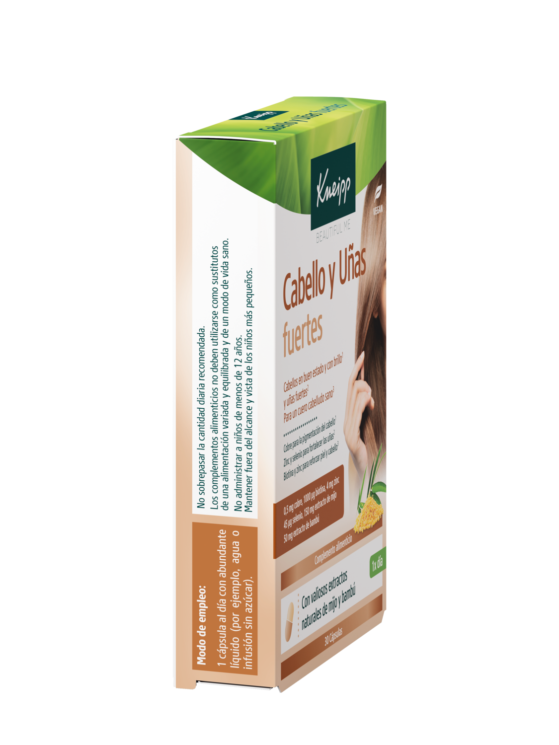 Cabello y U&ntilde;as Fuertes 30u - Vista derecha