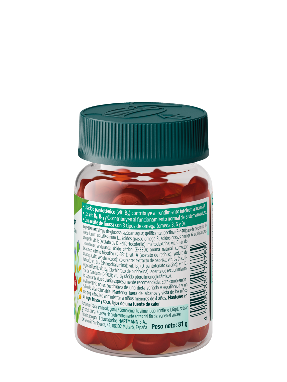 Gummies Ni&ntilde;os Concentraci&oacute;n  - Vista derecha