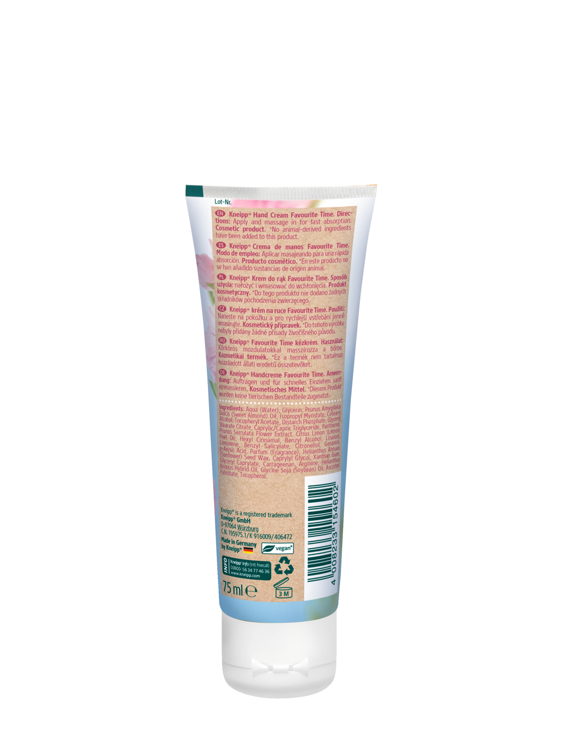 Crema de manos Favourite Time - Vista trasera