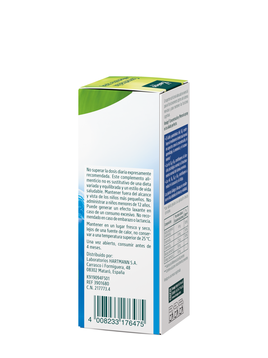 Kneipp&reg; Concentraci&oacute;n + Memoria Spray 30ml - Vista izquierda