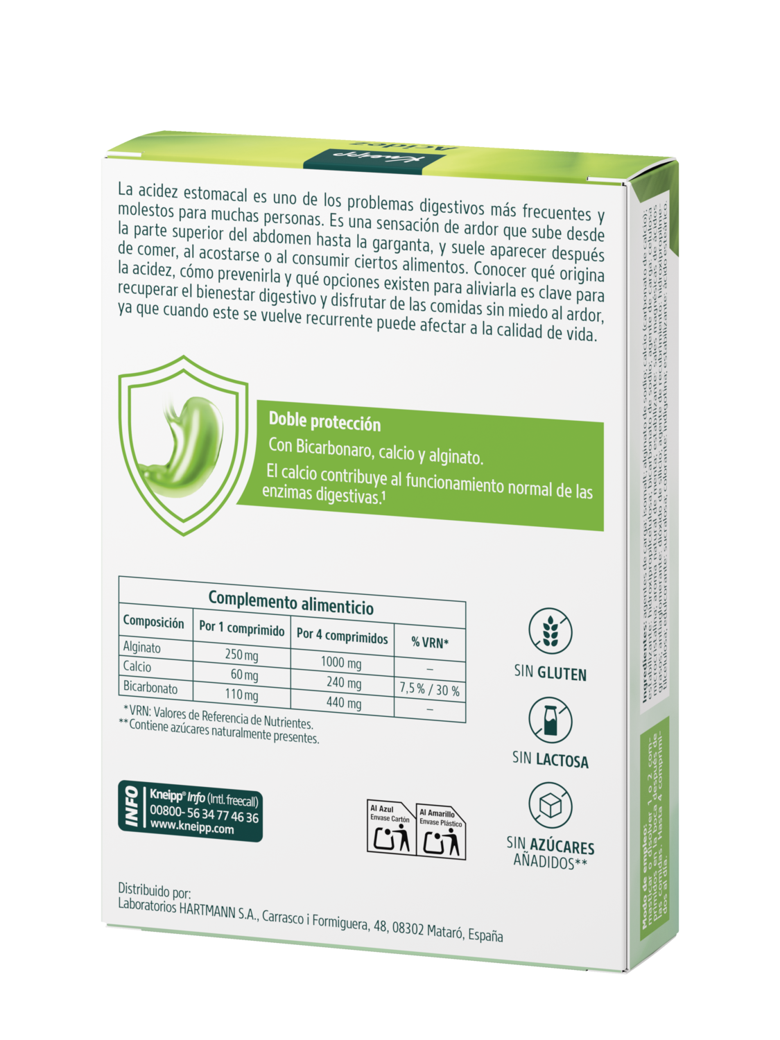 Kneipp Acidez - Vista trasera