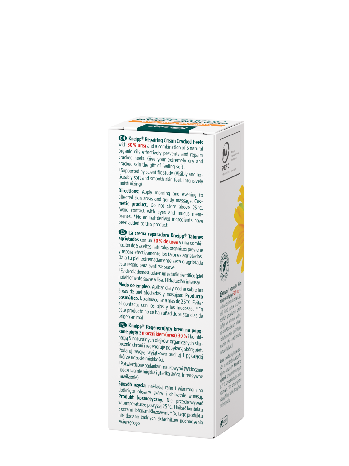 Crema talones agrietados - Vista trasera