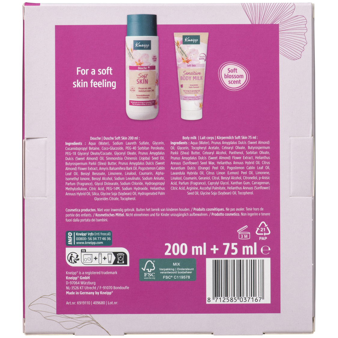 Coffret Soft Skin Moments - Vue de dos
