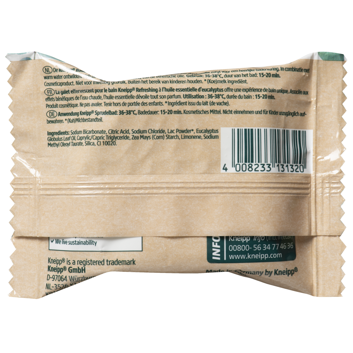 Galet de bain effervescent Refreshing - Vue de dos