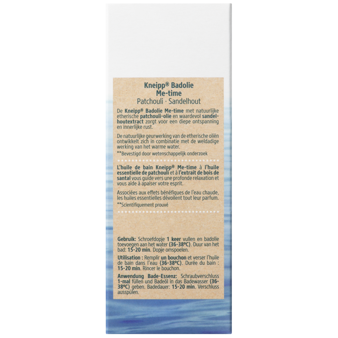 Huile de bain Me-Time - Vue de dos