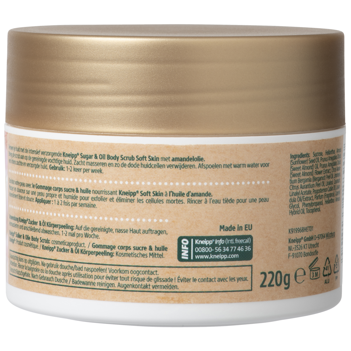 Gommage corps sucre et huile Soft Skin - Vue de dos