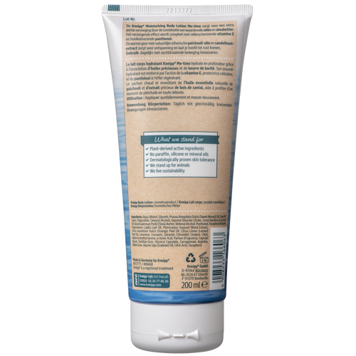 Lait Corps Me Time - Vue de dos