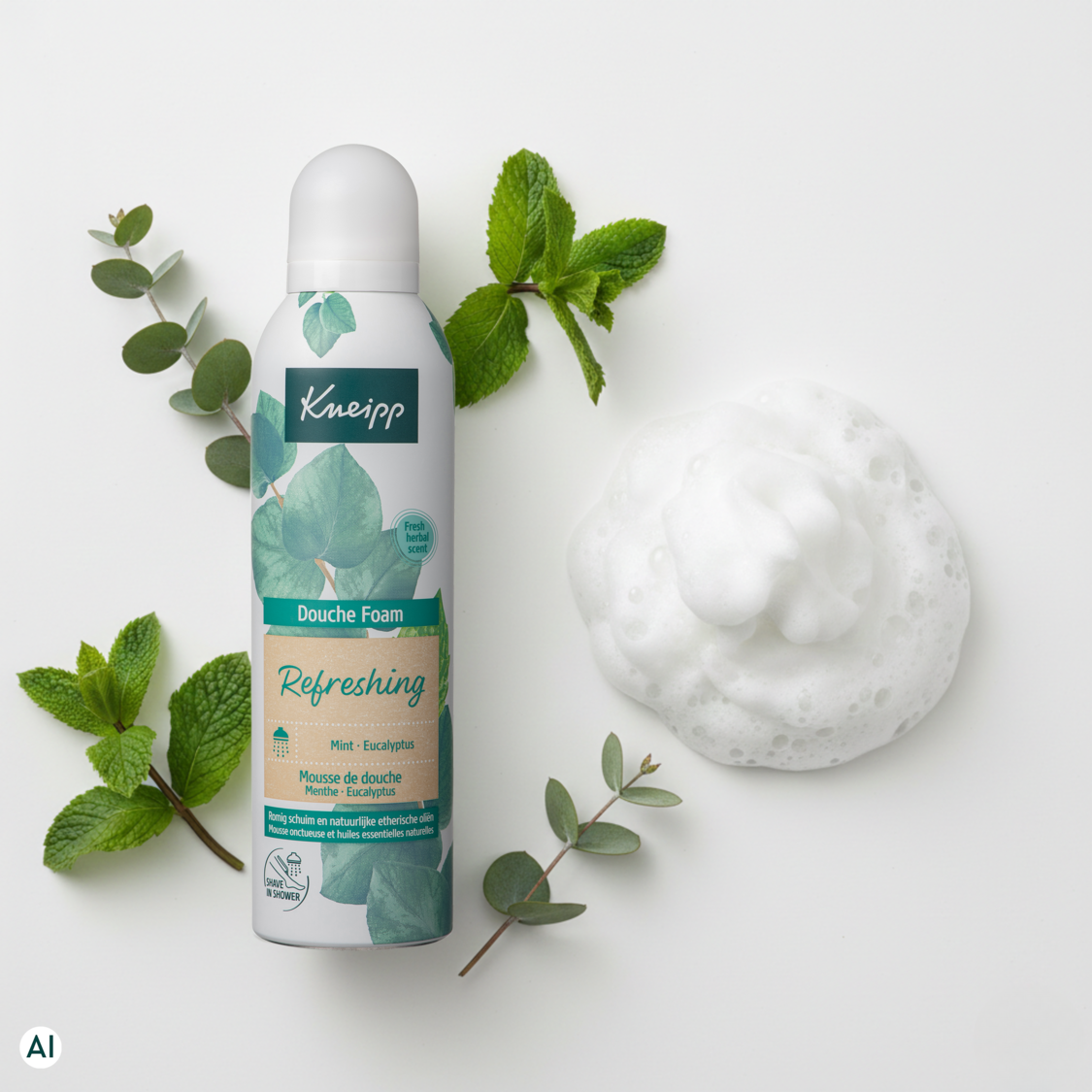 Mousse de douche Refreshing - Vue de dos
