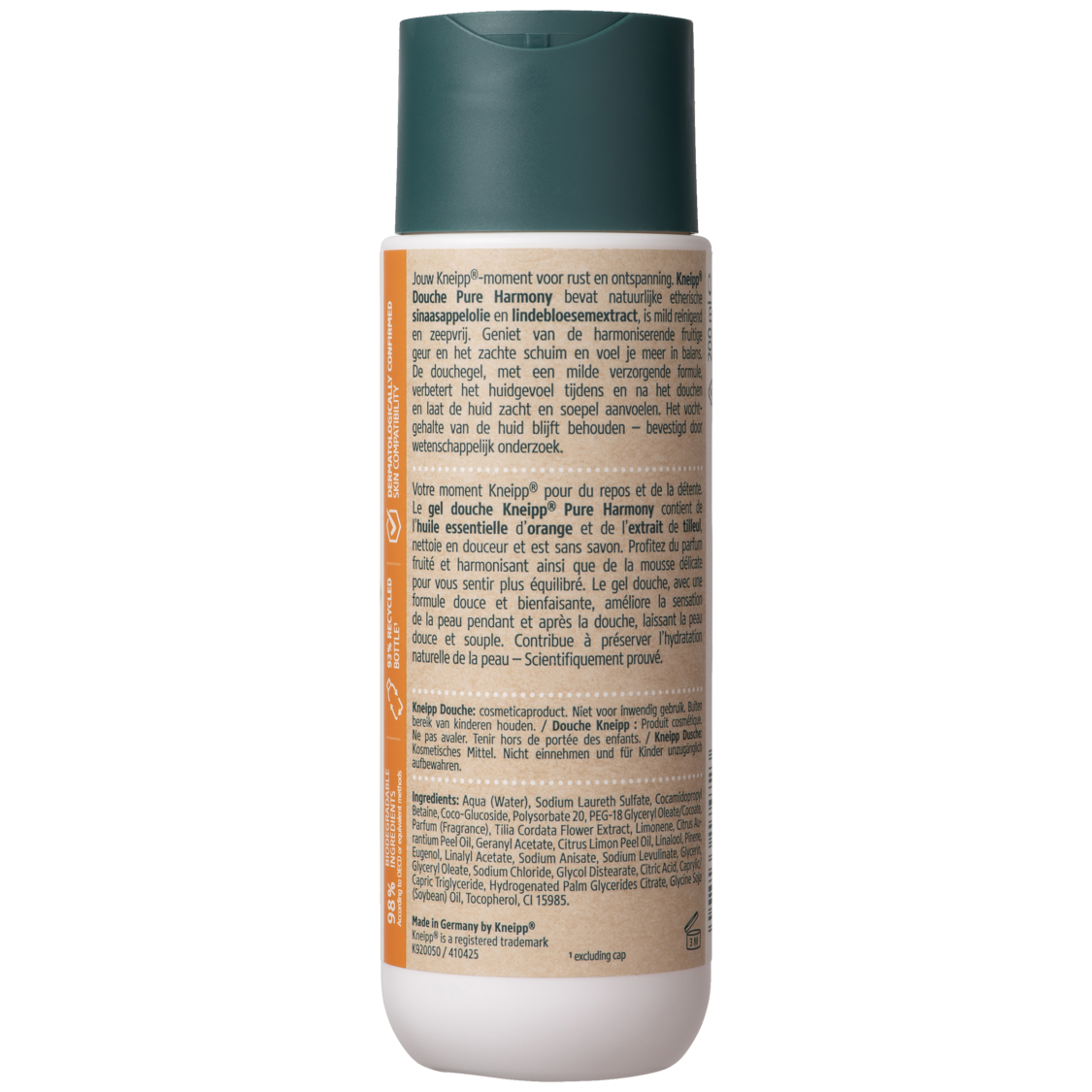 Gel douche Pure Harmony - Vue de dos