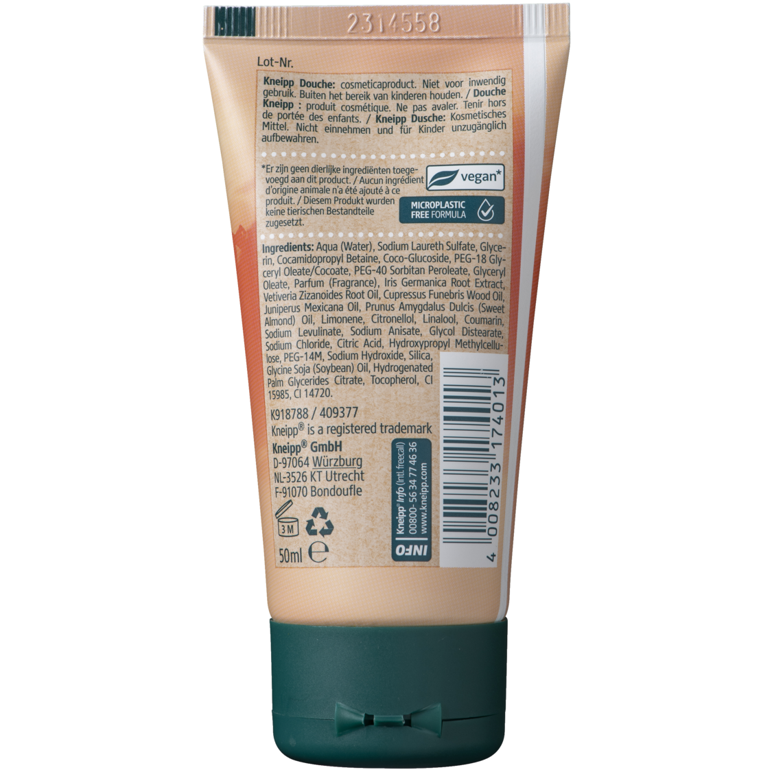 Mini gel douche Body & Mind Balance - Vue de dos