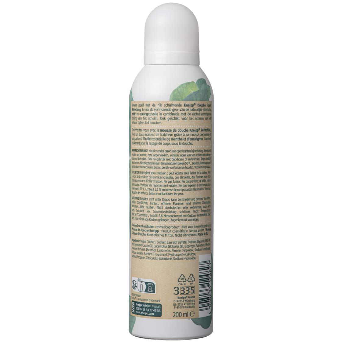 Mousse de douche Refreshing - Vue de dos