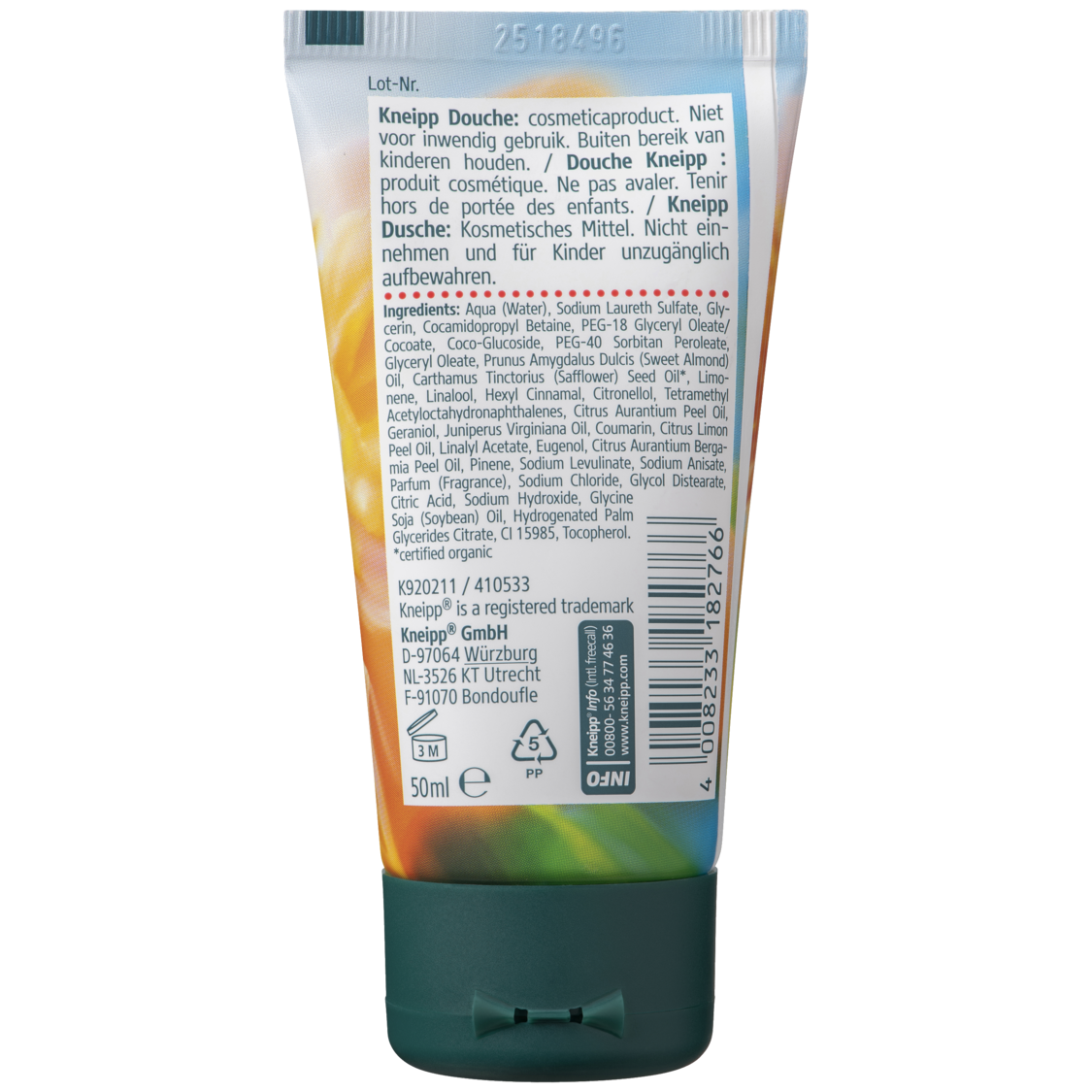 Mini gel douche Good Energy - Vue de dos